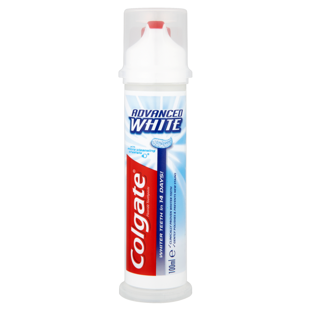 Зубная паста с дозатором купить. Colgate зубная паста 100 мл Advanced White. Зуб. Паста "Colgate" Advanced white100мл. Зубная паста Колгейт с дозатором. Colgate 100ml pasta / Toothpaste Advanced White.