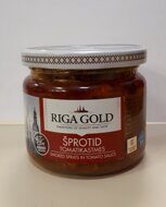 Шпроты копченые в томатном соусе  Riga Gold 250 г