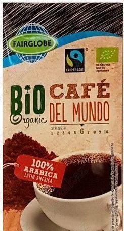 Кофе молотый Fairglobe Organic Cafe del Mundo 250 гр