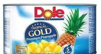 Консервированный ананас кусочками в собственном соку Dole Tropical Gold 227/139 г